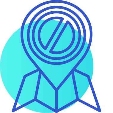 Bir harita simgesinin vektör illüstrasyonu