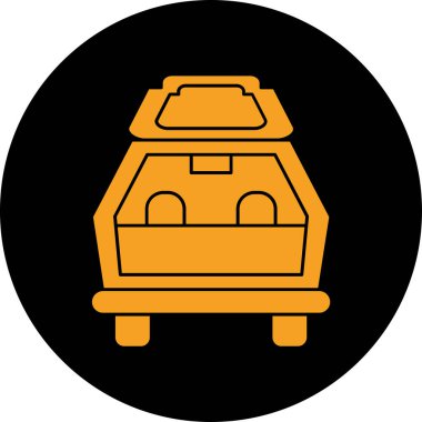 Bir araba simgesinin vektör illüstrasyonu