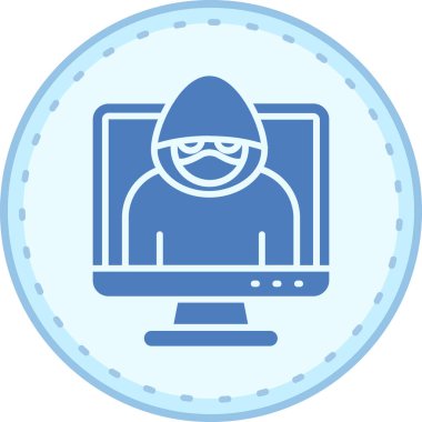 Hacker simgesi vektör illüstrasyonu