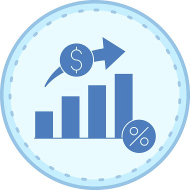 Dolar işareti olan bir grafiğin vektör çizimi