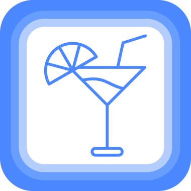 taslak biçiminde alkol kokteyli simgesi
