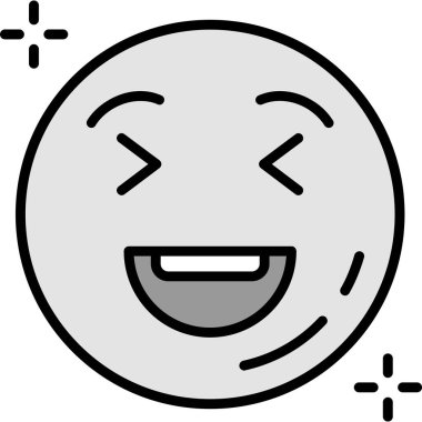 Mutlu emoji simgesi, vektör illüstrasyonu, duygu simgesi arkaplanı