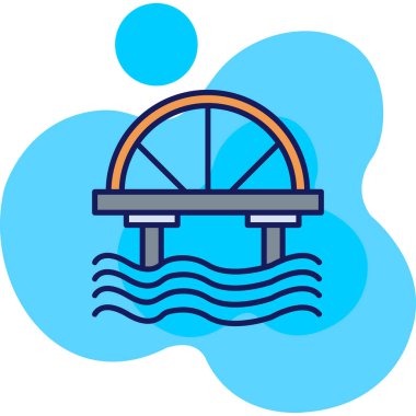 Su. Web simgesi basit illüstrasyon