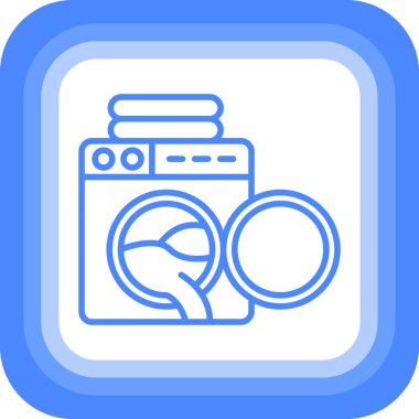 çamaşır makinesi ikon vektör çizimi