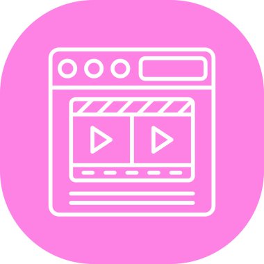 Televizyon. Web simgesi basit illüstrasyon