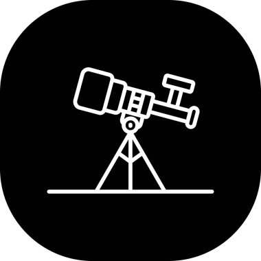 teleskop simgesi vektör illüstrasyonu