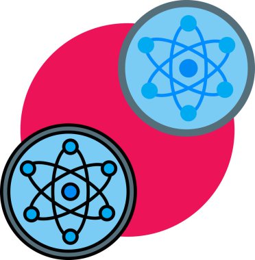 Atom simgesinin vektör illüstrasyonu