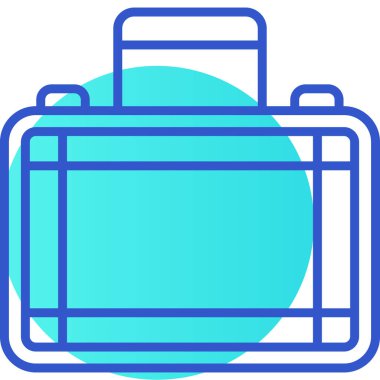 Bavul. Web simgesi basit illüstrasyon