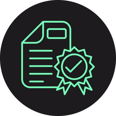 onaylanmış satır vektör simgesi dekoru