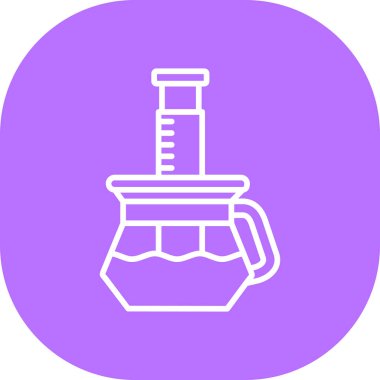 Modern b 'nin vektör illüstrasyonunda mataranın ikonu yok