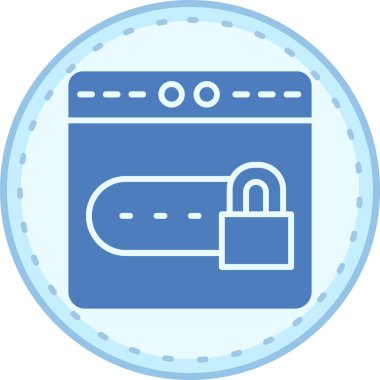 Kilit. Web simgesi basit illüstrasyon