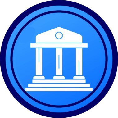 Banka. Web simgesi basit illüstrasyon