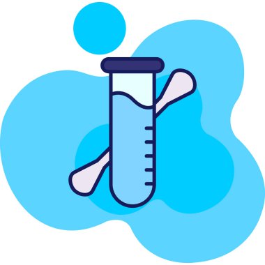 Test tüpü. Web simgesi basit illüstrasyon