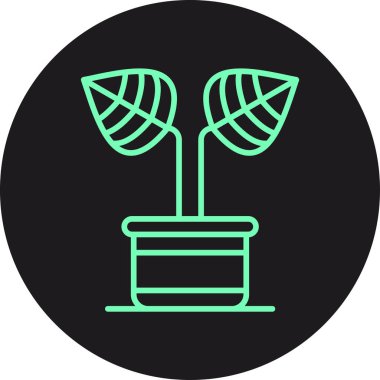 Bitki simgesinin vektör illüstrasyonu