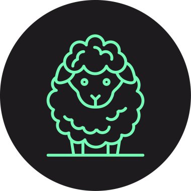 Benzersiz koyun vektör simgesi