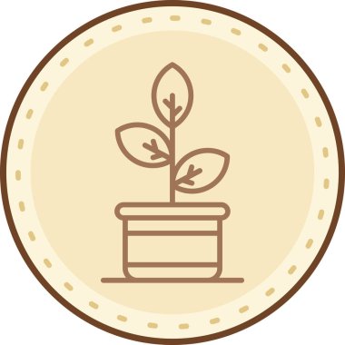 Bitki. Web simgesi vektör illüstrasyonu