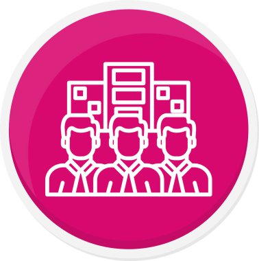 İnsanlar. Basit web simgesi vektör illüstrasyonu