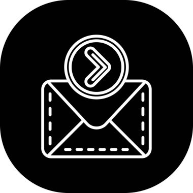 e-posta vektörü düz simgesi