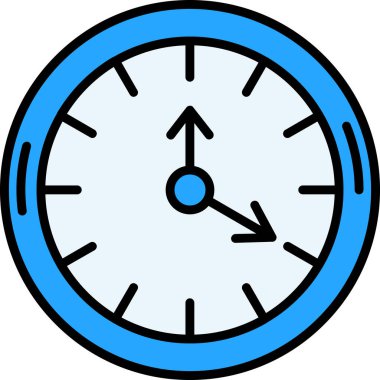 Saat simgesi, vektör illüstrasyonu