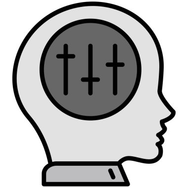 Kafa. Web simgesi vektör illüstrasyonu