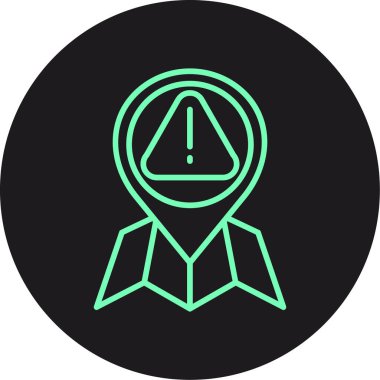 eşsiz konum vektör çizgisi simgesi