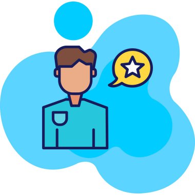 Konuşma balonu simgesinin adamla