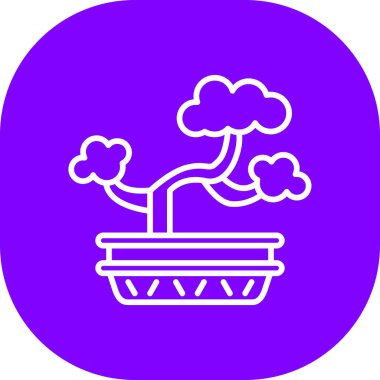 Bir ağaç simgesinin vektör illüstrasyonu