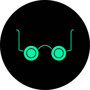 Soyut arkaplanda gözlük simgesi izole edildi