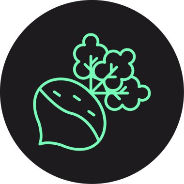 Mantar simgesinin vektör illüstrasyonu