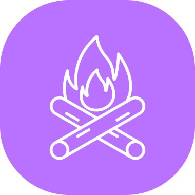 Bir ateş simgesinin vektör illüstrasyonu