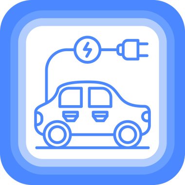 Araba şarj ikonu. özet çizimi