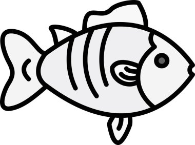 Balık. Web simgesi basit illüstrasyon