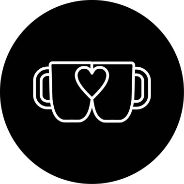 Kahve. Web simgesi basit illüstrasyon