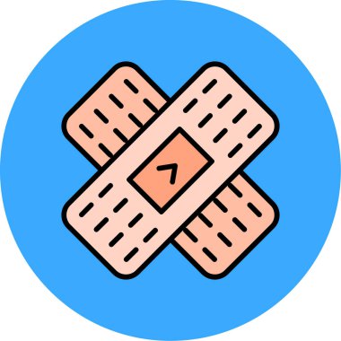 bandaj alçı ağ ikonu vektör illüstrasyonu