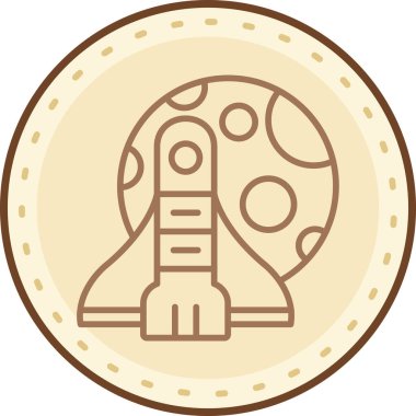 Gezegen ikonu vektör illüstrasyonu