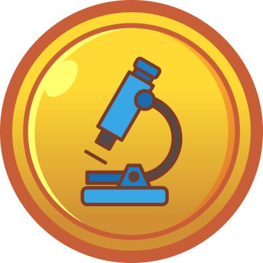 Mikroskop. Web simgesi basit illüstrasyon