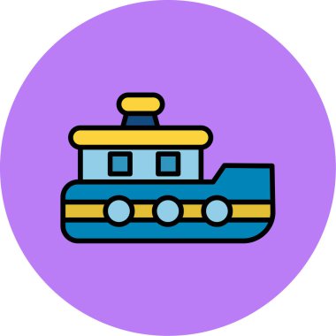 Tekne. Web simgesi basit illüstrasyon