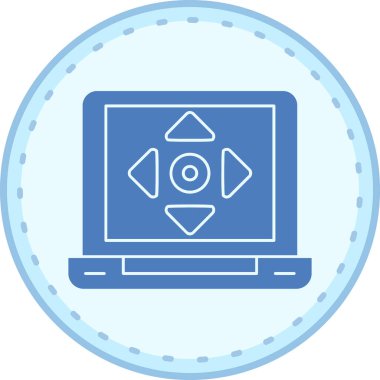 Bilgisayar. Web simgesi basit tasarım