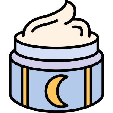 süt kremi simgesi, vektör illüstrasyonu