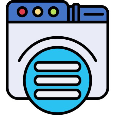 Çamaşır. Web simgesi basit illüstrasyon