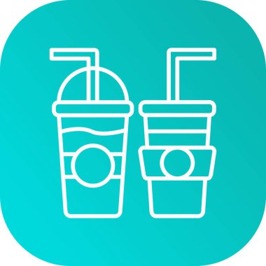 kahve fincanı simgesi, vektör illüstrasyonu