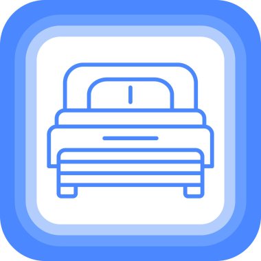 Otelde. Web simgesi basit illüstrasyon