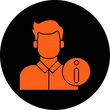 Top simgesi olan avatar adam, vektör illüstrasyonu