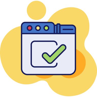 kontrol listesi modern simge, vektör illüstrasyonu