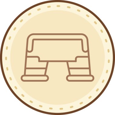 Bir ahşap tablo simgesinin vektör çizimi