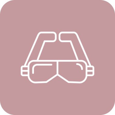 Modern bir simgenin vektör çizimi, vr gözlük