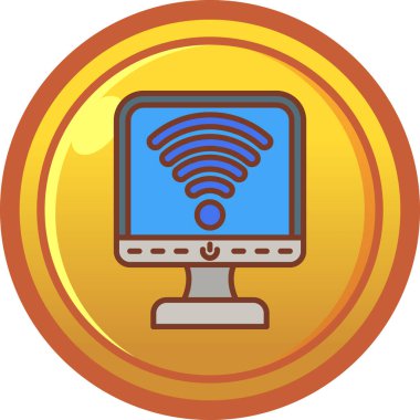 Wifi simgesi, vektör illüstrasyonu