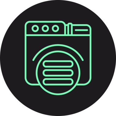 Vektör çamaşır makinesi simgesini