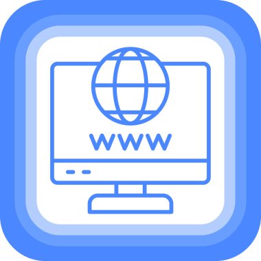 Tarayıcı. Web simgesi basit illüstrasyon