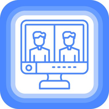 Konferans. Web simgesi basit illüstrasyon